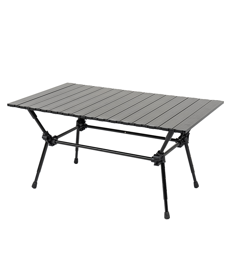 升降折叠便携式野餐野营桌可调节高度卷起桌适合派对、露台、野餐