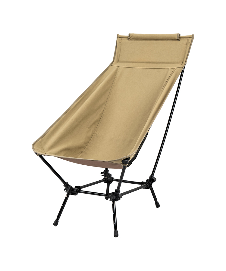 大型可调节高度方形露营椅带枕头