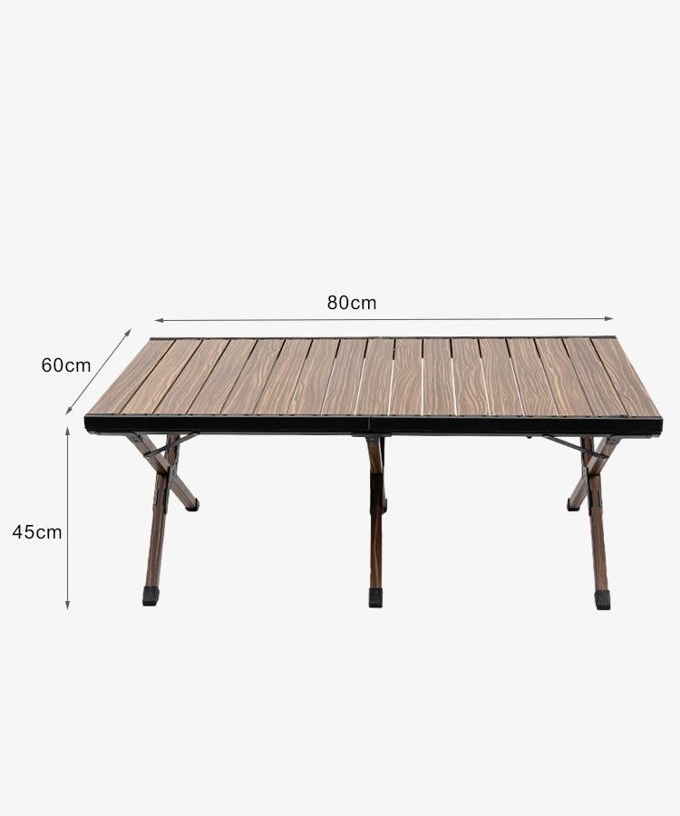 户外铝制卷起桌，带方便携带袋，适用于露营、海滩、后院、烧烤
